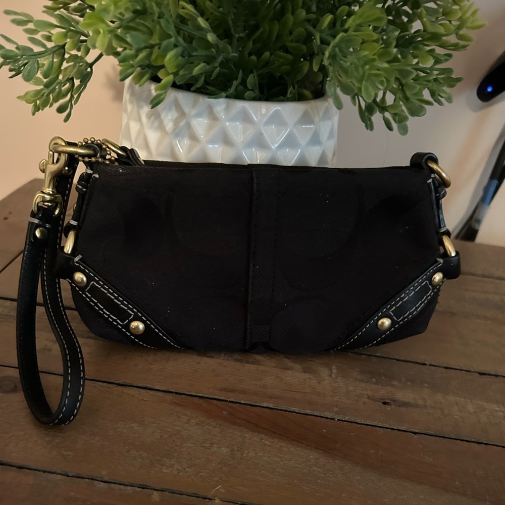 Black Coach Wristlet